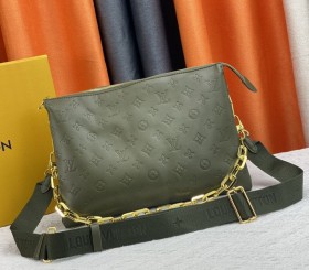 Louis Vuitton Coussin MM Khaki Handbag - Jacquard Strap