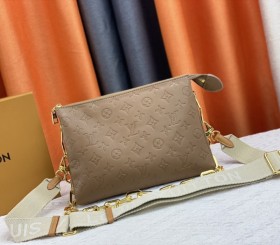 Louis Vuitton Coussin PM Taupe Handbag - Jacquard Strap