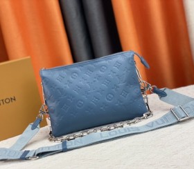 Louis Vuitton Coussin PM Turquoise Blue Bag - Jacquard Strap