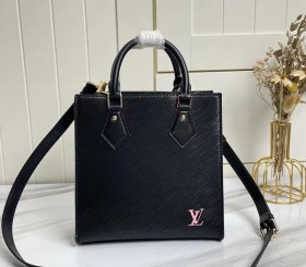 Louis Vuitton Epi Leather Sac Plat BB Carryall Bag - Black