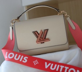 Louis Vuitton Epi Leather Twist MM Cream Handbag - Gradient Strap