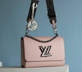 Louis Vuitton Epi Leather Twist MM Rose Ballerine Pink Bag - Jacquard Strap