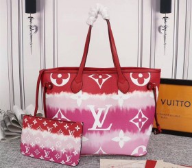 Louis Vuitton Escale Neverfull MM Tote - Rouge Red