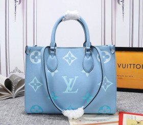 Louis Vuitton Monogram Empreinte Leather Onthego MM Bag - Summer Blue