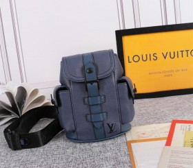 Louis Vuitton Taurillon Leather Christopher XS Backpack - Navy Blue