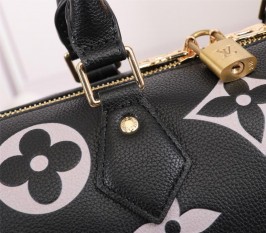 Louis Vuitton Bicolor Monogram Empreinte Leather Speedy Bandouliere 25 Handbag - Black - Lilac