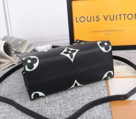 Louis Vuitton Bicolor Monogram Empreinte Leather Onthego PM Bag - Black/Beige
