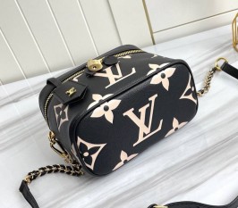 Louis Vuitton Bicolor Monogram Empreinte Vanity PM Handbag - Black/Beige