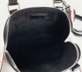 Louis Vuitton Epi Leather Alma BB Jacquard Strap Handbag - Black