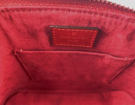 Louis Vuitton Epi Leather Alma BB Jacquard Strap Handbag - Red