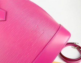 Louis Vuitton Epi Leather Alma MM Jacquard Strap Handbag - Pondichery Pink