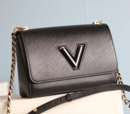 Louis Vuitton Epi Leather Twist MM Bag - Black