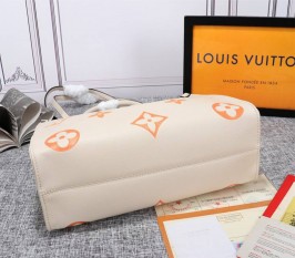 Louis Vuitton Monogram Empreinte Leather Onthego MM Bag - Cream/Saffron