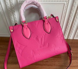 Louis Vuitton Monogram Empreinte Leather Onthego PM Bag - Freesia Pink