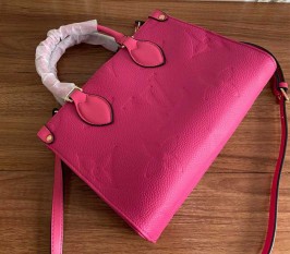 Louis Vuitton Monogram Empreinte Leather Onthego PM Bag - Freesia Pink