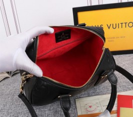 Louis Vuitton Monogram Empreinte Leather Speedy Bandouliere 25 Handbag - Black