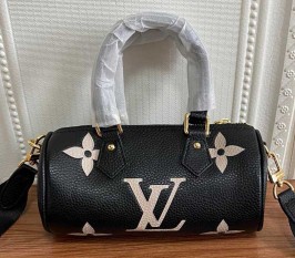 Louis Vuitton Monogram Empreinte Papillon BB Carryall Bag - Black/Beige